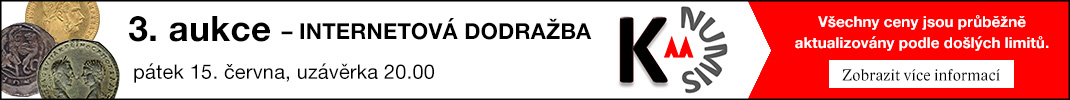 KM NUMIS, 3. aukce - INTERNETOVÁ DODRAŽBA