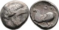 AR Tetradrachma - typ Baumreiter - stylizovaná hlava