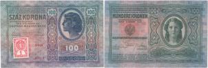 100 Koruna 1912 - stříhaný kolek