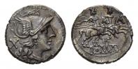 Star (first) series.  Denarius circa 206-195