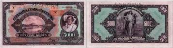 5000 Koruna 1920 - přetisk