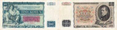 1000 Koruna 1934 - přetisk