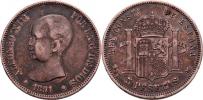 5 Peseta 1891/1891 PG-M