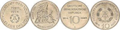 10 M 1974 - 25. výročí DDR              KM 50