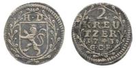 2 Kreuzer 1743 G.C.F             KM 173