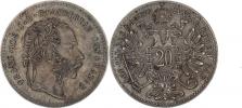 20 kr. 1869 b.zn._patina