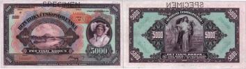 5000 Koruna 1920 - přetisk