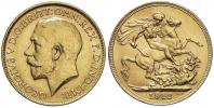 Velká Británie. Jiří V. (1910-36). Sovereign 1912 (7,99 g). KM-820. n. škr., n. hr.