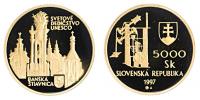 Slovensko, 5000Ks 1997 Banská Štiavnica, Au 900 9,5g, 26mm