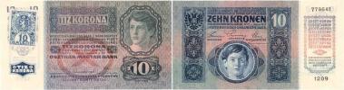 10 Koruna 1915 - stříhaný kolek