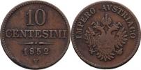 10 Centesimi 1852 V - menší typ